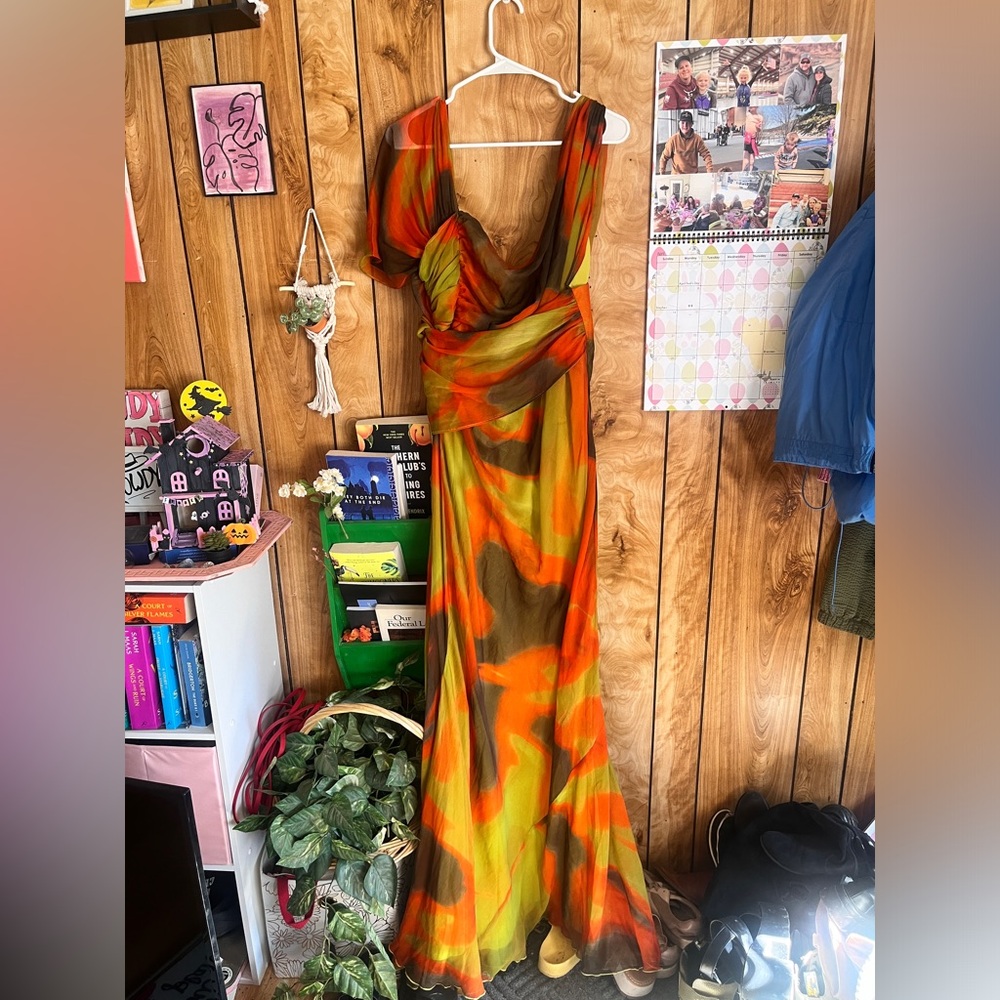 NWT ASOS design One shoulder draped maxi dress